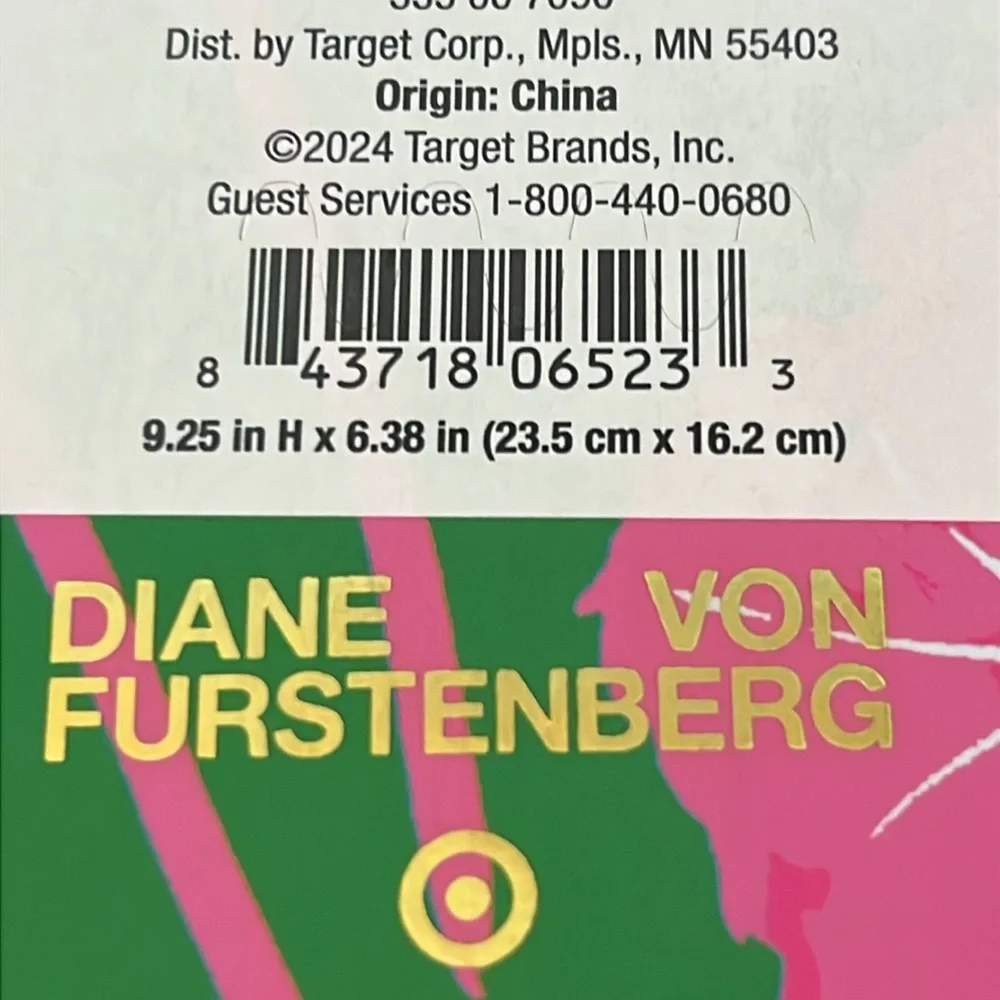 NWT Geranium Leaf Pink/Green Lined Journal - DVF for Target